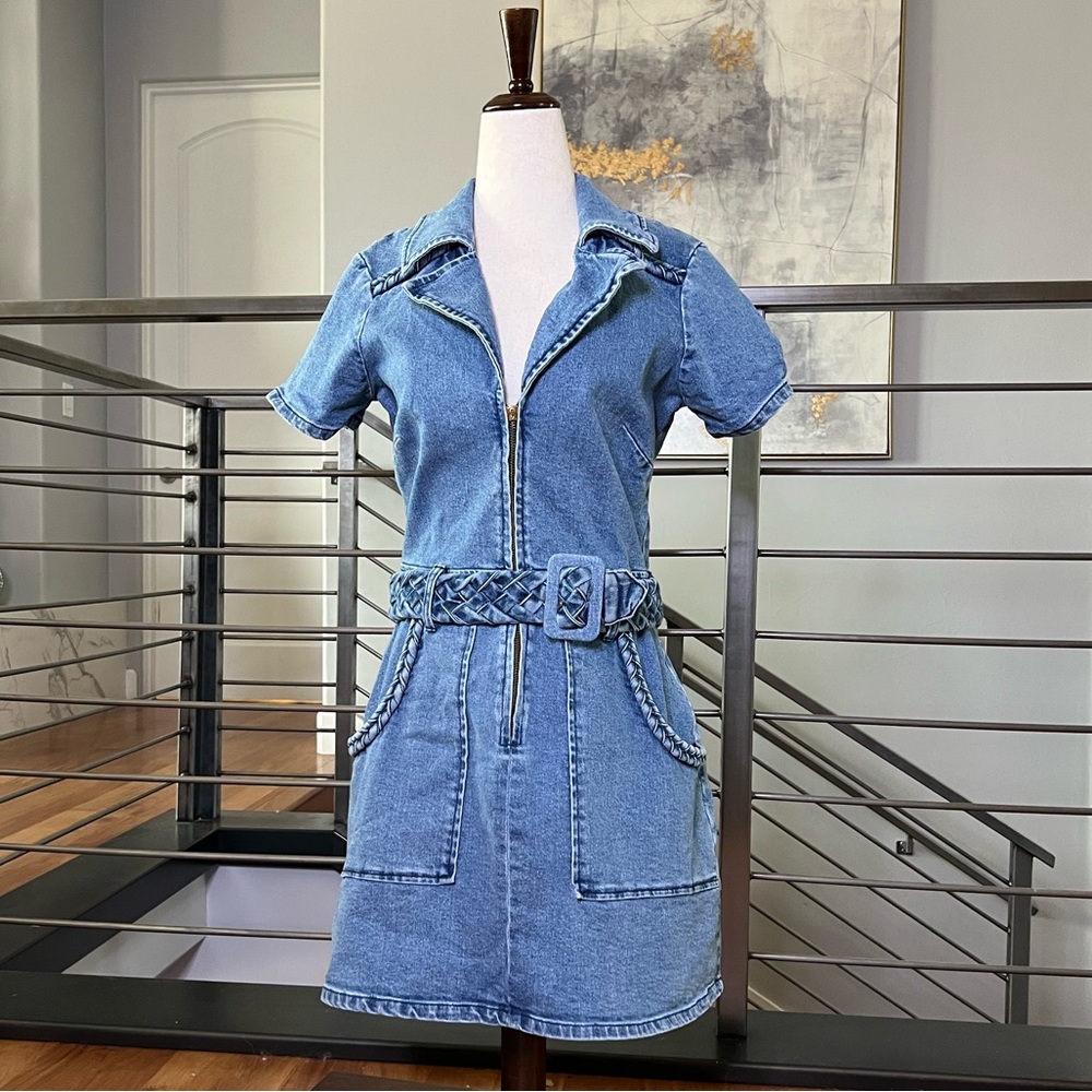 Show Me Your MuMu Outlaw Dress in Tide